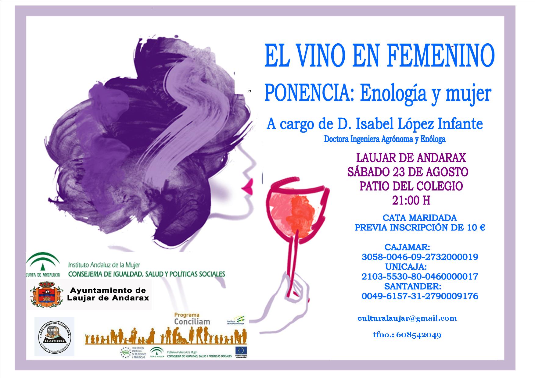 Laujar acoge la presentación de la revista Farua y la ponencia ‘El vino en femenino’