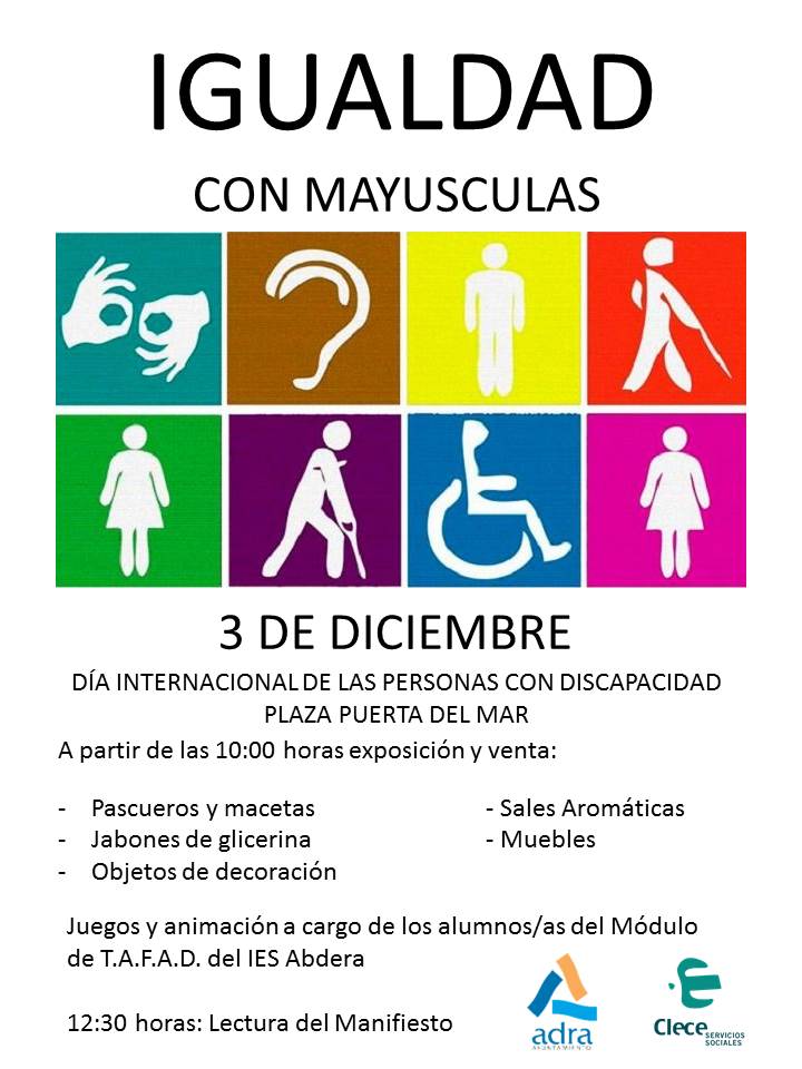 Adra y Berja celebran mañana el Día de las Personas con Discapacidad