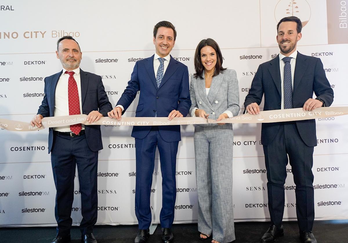 Imagen principal - Bilbao se «reviste» con el primer Cosentino City en Euskadi