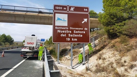 Señalización especial del Santuario del Saliente de Albox