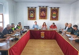 Imagen de archivo de una reunión de la Junta Local de Seguridad de Albox.