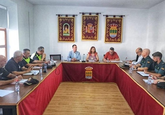 Imagen de archivo de una reunión de la Junta Local de Seguridad de Albox.