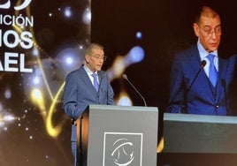 Jesús Posadas, presidente de AEMA, durante su intervención, el viernes, en los Premios del Mármol.
