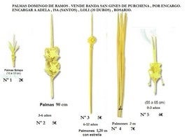 La Banda de Música de Purchena vende palmas para el domingo de Ramos
