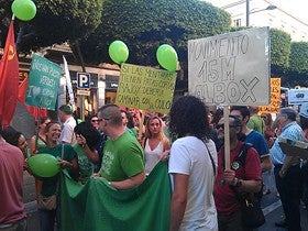 La Marea Verde Almanzora en la manifestación de Almería contra los recortes