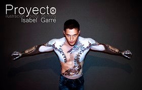 Los personajes de las novelas de Isabel Garre toman cuerpos humanos a través del body painting