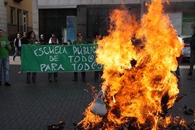Simbólicos contrastes en la ‘relativa’ huelga de la comarca del Almanzora