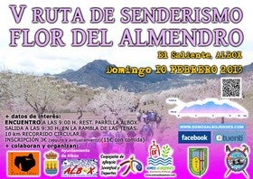 El próximo 10 de febrero tendrá lugar la V Ruta de senderismo 'Flor del Almendro'