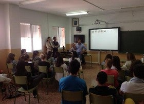 El IAJ con los alumnos del IES Entresierra de Purchena