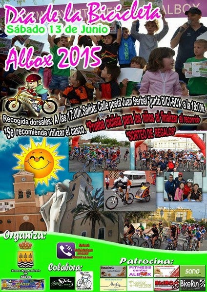 Albox celebrará su ya consolidado Día de la Bicicleta y de convivencia con un paseo por las calles del municipio y regalos para los niños el sábado 13 de junio