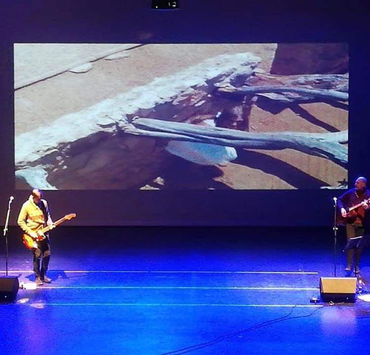 Raúl Gómez y Andrés Berzosa el pasado mes de enero en el Teatro Principal de Andújar. 