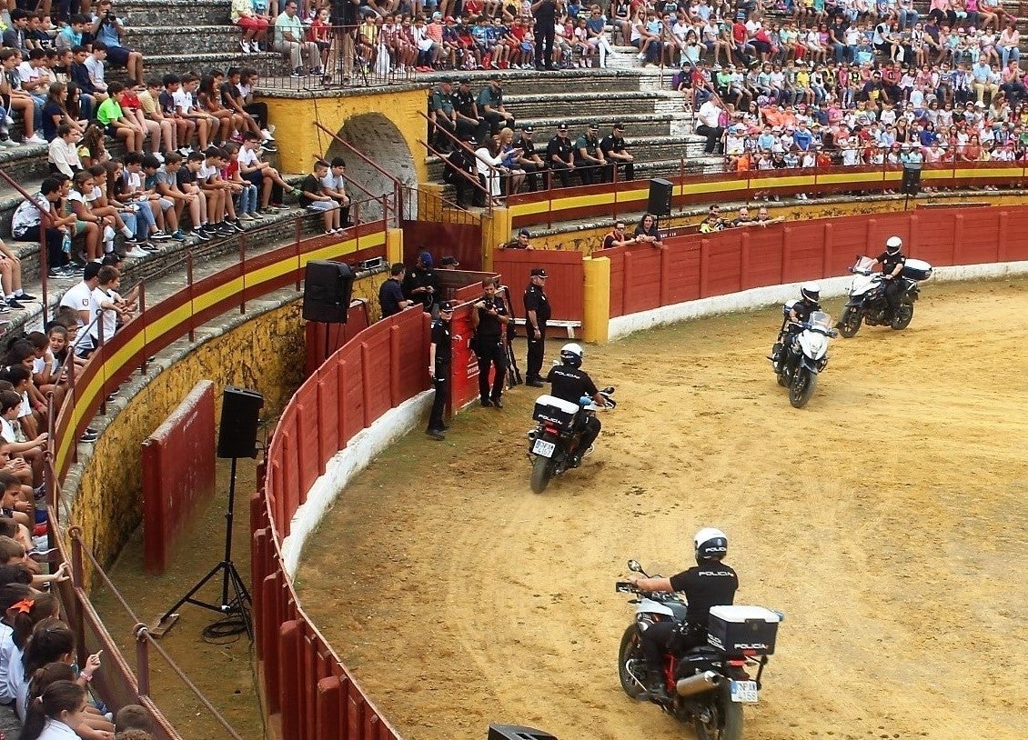 Unidad motorizada de la Policía. 