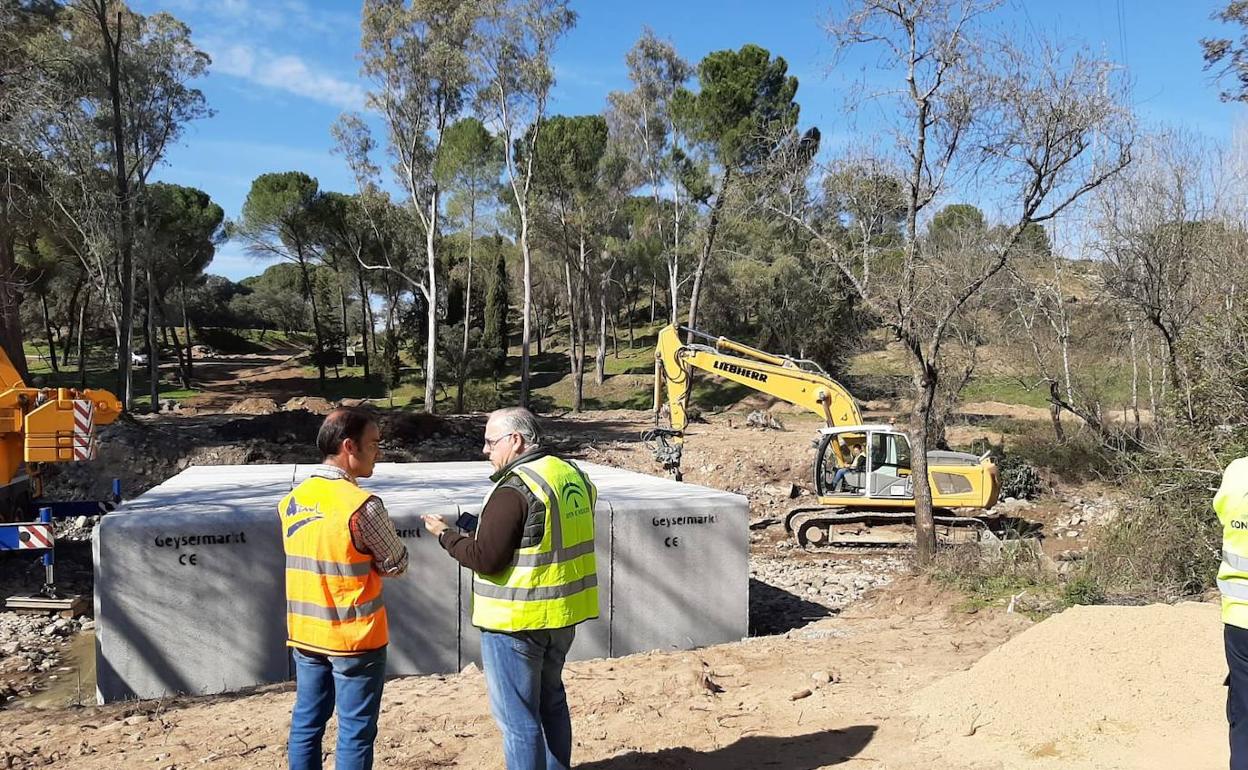 Estrella en una reciente visita a las obras. 