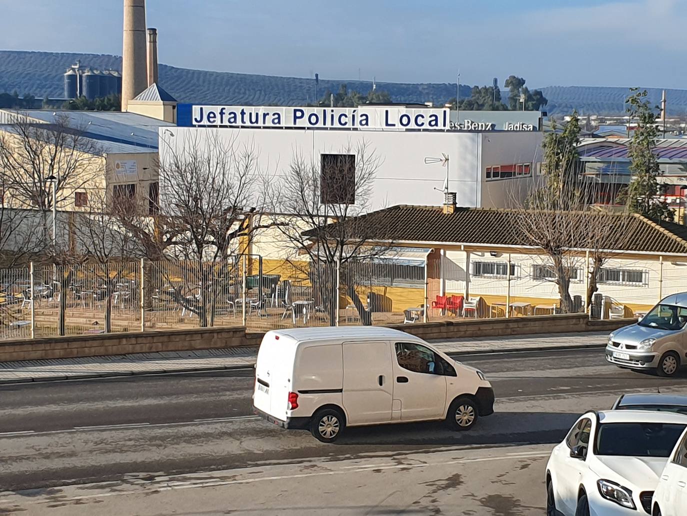 Nuevas dependencias de la Policía Local, vistas desde la zona de la Silera. 