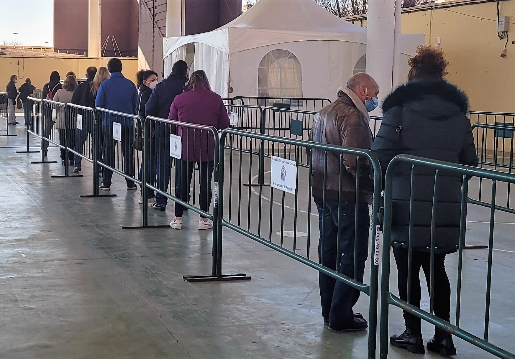 Campaña de vacunación el pasado jueves en el pabellón ferial,. 