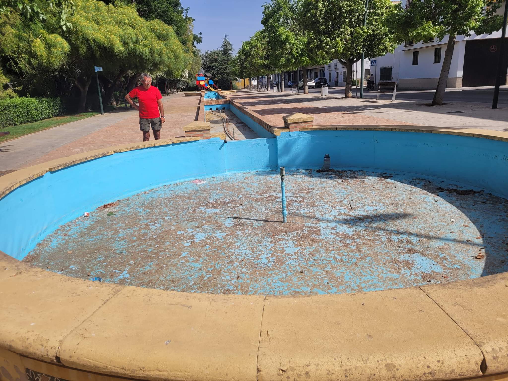 Estado actual de las fuentes del parque. 