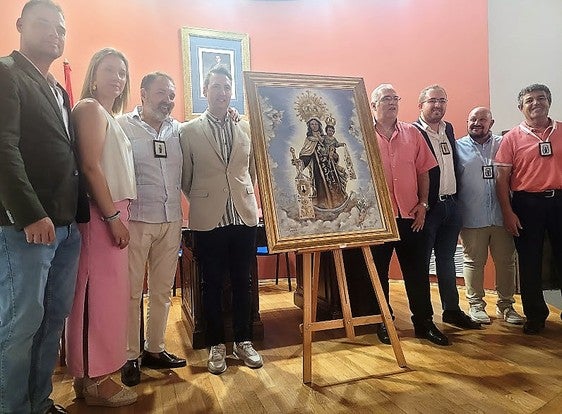Un cuadro anuncia las fiestas de la Virgen del Carmen en Andújar