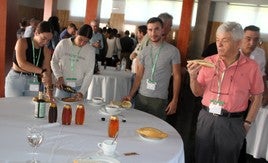 Degustación de mieles y de aceites de la tierra en los desayunos saludables.