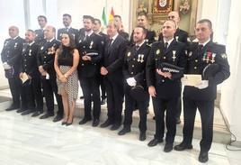 Agentes homenajeados en el día de hoy.
