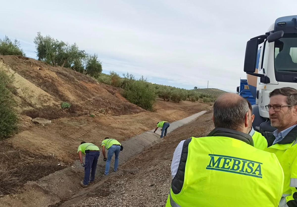 Miguel Contreras, durante su visita a las obras.