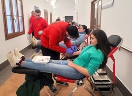 Donantes el pasado martes en las dependencias del Antiguo Hospital Municipal.