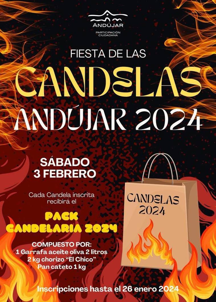 El Ayuntamiento de Andújar abre el plazo de inscripción para la Fiesta de las Candelas