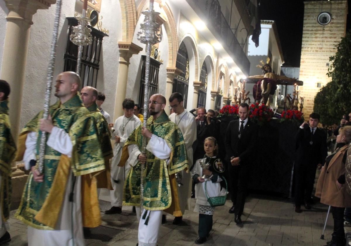 La Providencia, a su paso por la plaza de Santa María.