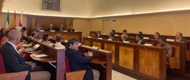 Reunión del comite técnico del Plan del Cerro, esta mañana en el Consistorio de Andújar.