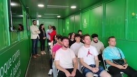 Participanres esta mañana en la simulación.