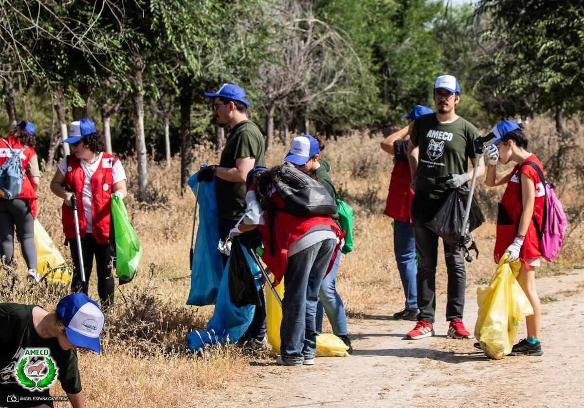 Participantes en la batida de limpieza por el entorno.