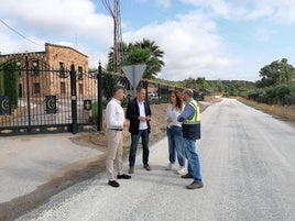 José Luis Agea durante su visita a las obras.