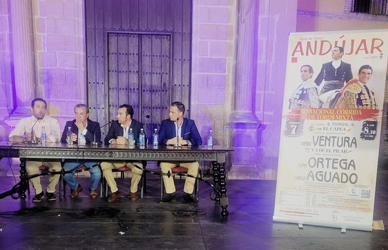 Diego Ventura, y los diestros Juan Ortega y Pablo Aguado, cartel de la Feria de Septiembre