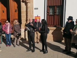 Participantes en el recital de la Plaza de Santa María.