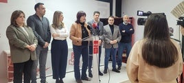 MICAELA NAVARRO EN LA RUEDA DE PRENSA DE BALANCE DEL PSOE EL PASADO VIERNES.