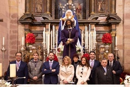 INTEGRANTES DE LA HERMANDAD DEL BUE REMEDIO TRAS LA FINALIZACÓN DE LA FUNCIÓN PIRNCIPAL DEL PASADO SÁBADO.