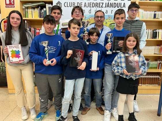 El Club Ajedrez Jándula de Andújar fomenta con éxito el ajedrez entre los jóvenes