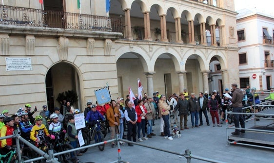 Participantes en la acción reivindicativa.