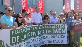 Participantes en la protesta.