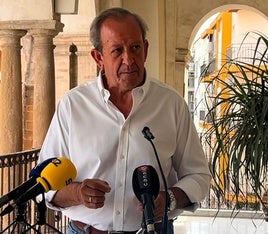 FRANCISCO CARMONA EN LA COMPARECENCIA DE ESTA MAÑANA EN EL AYUNTAMIENTO.