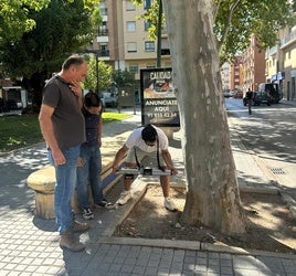 RODRIGUEZ SUPERVISA UNA DE LAS ACTUACIONES.