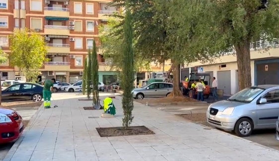 Las obras de la Plaza Itálica de Andújar ya están en la fase final