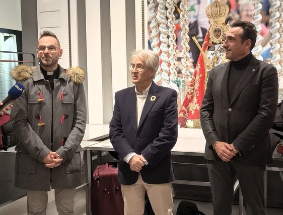 tonio José Morillo, Manuel José Gómez y José María Alcántara durante la inauguración.
