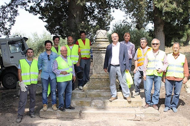 El pedestal de 1595 vuelve a Arjona 75 años después de su expolio