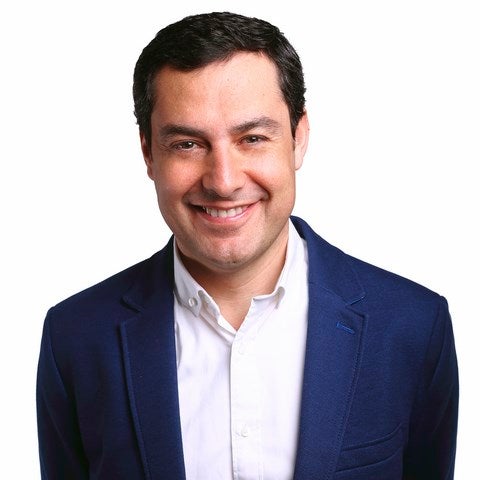 Juanma Moreno, candidato del PP a la Junta, celebra un acto público hoy en Andújar