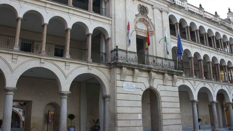 Fachada del consistorio municipal de Andújar. 