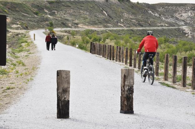 Imagen de uno de los tramos de la vía verde. 