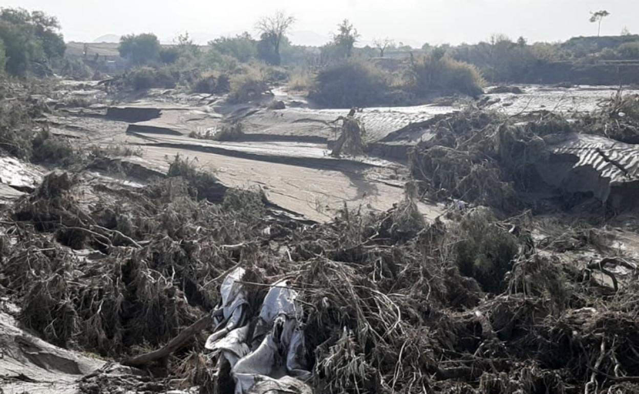 Cauce del Río Baza tras la riada del 12 de septiembre