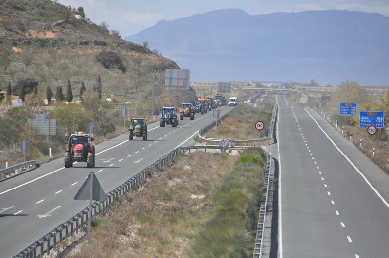 Decenas de tractores marcharon en el norte de la provincia.