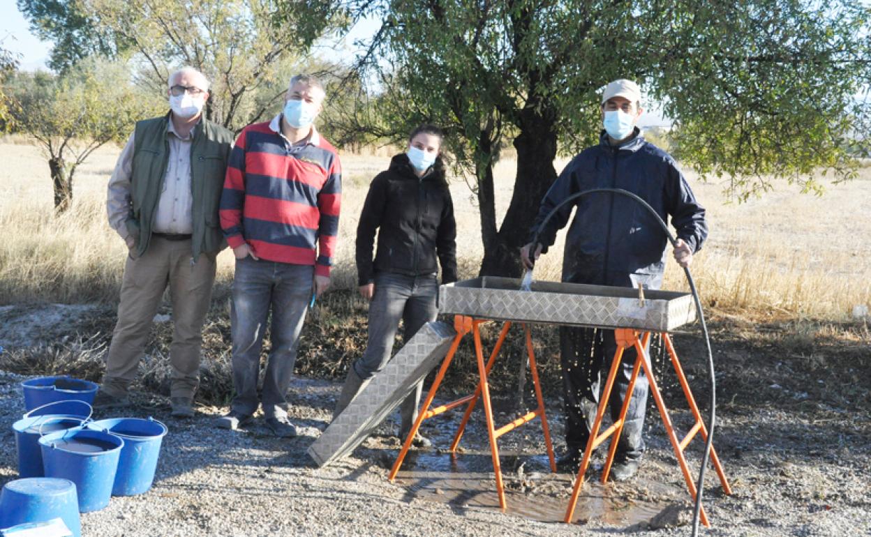 Trabajos de tamizado se sedimentos fósiles del yacimiento Baza 1 