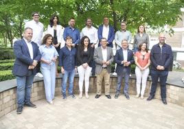 José Entrena con los cabeza de lista de las comarcas de Baza y Huéscar